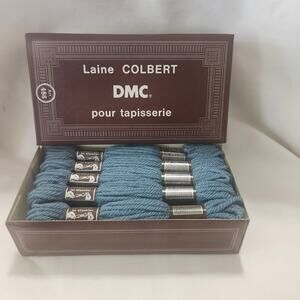 10 Skeins DMC Laine Colbert Tapestry Wool Yarn Blue 7294 B10